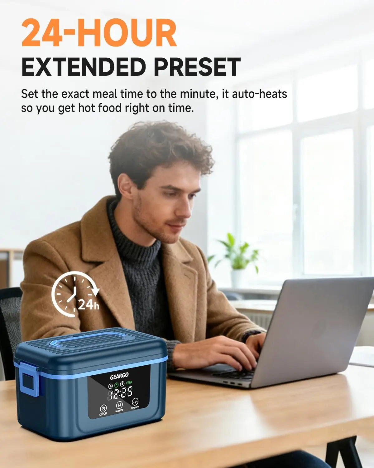 Cordless Rechargeable Electric Self Heating Lunch Box For Daily Carry