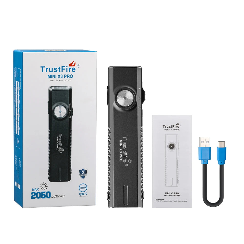 TrustFire Minix3 Pro Rechargeable LED Flashlight With UV And Waterproof