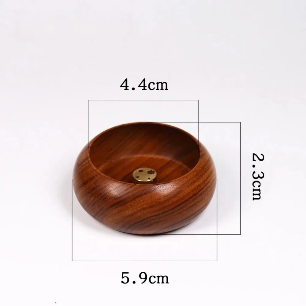 Wooden Incense Burner With Ash Catcher For Meditation Room Decor