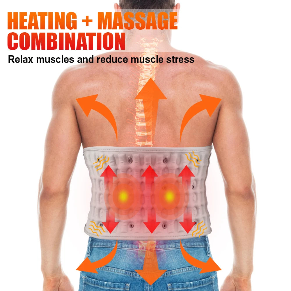 Hailicare Heating Airbag Lumbar Support Belt With Vibration Massage