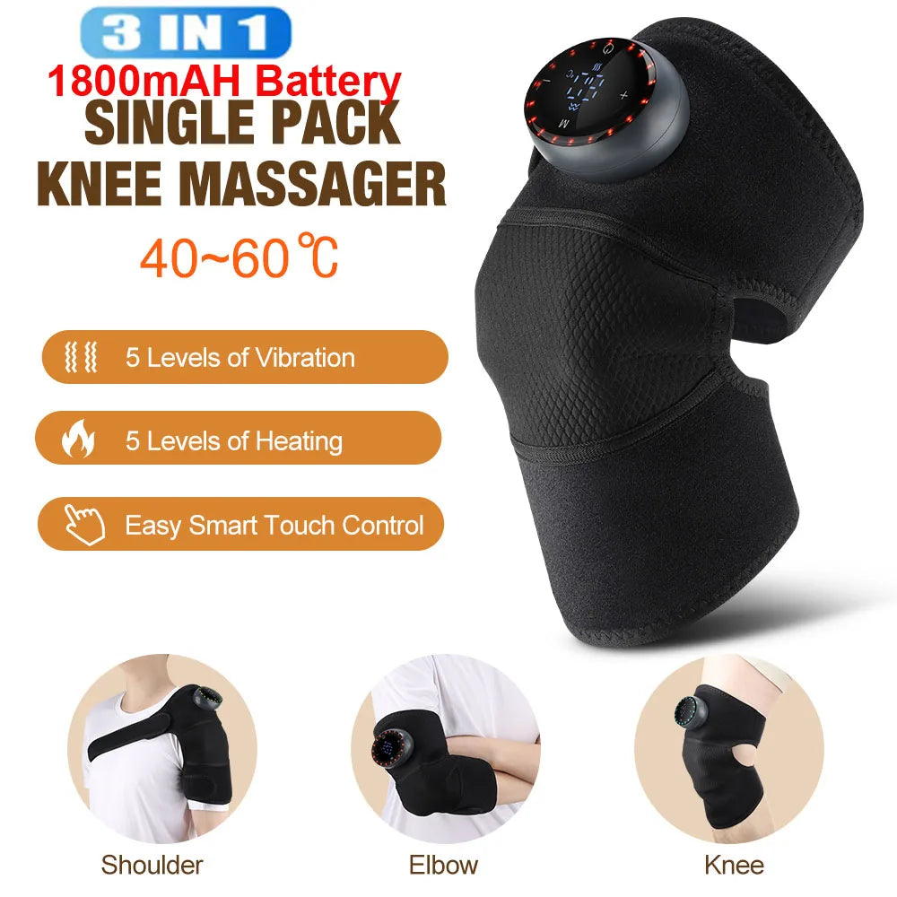 Hailicare Electric Knee Massager With Heat And Triple Vibration Settings