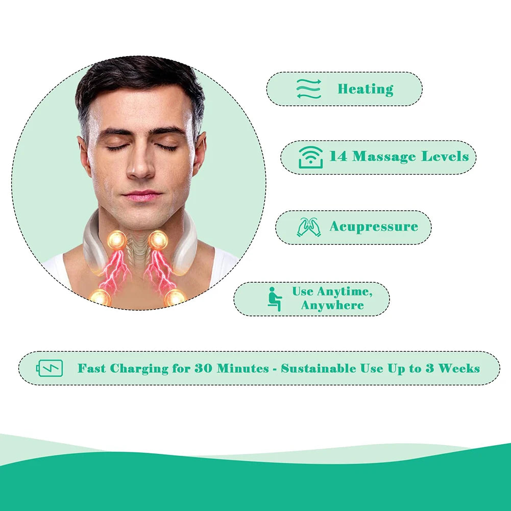 Electric 4 Head Vibration Back Massager For Muscle Relaxation