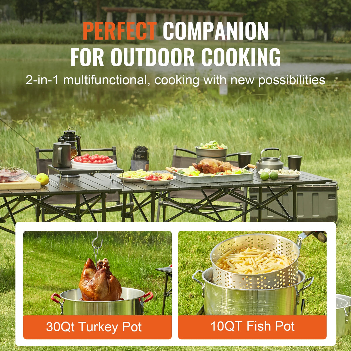 SucceBuy Propane Turkey Fryer Outdoor Deep Frying Cooker Set