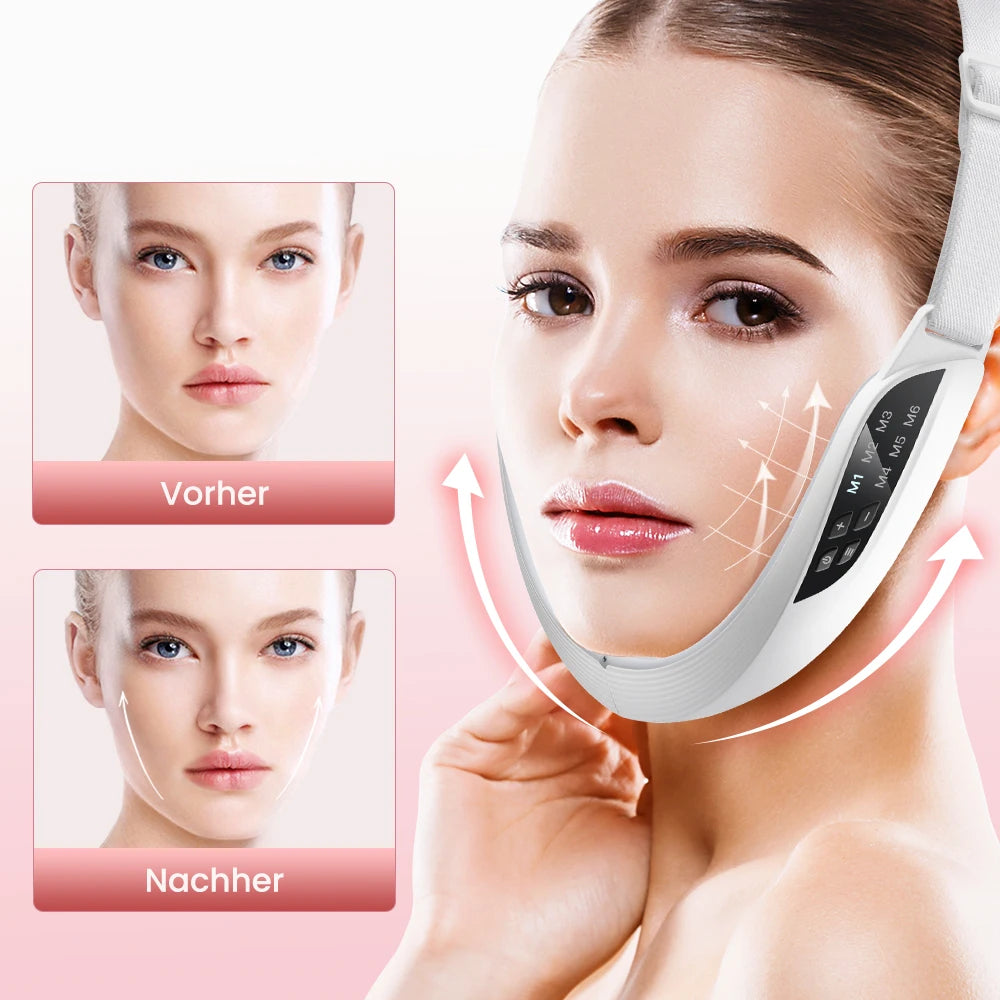 Hailicare Rechargeable Microcurrent Facial Massager With Led And Heat