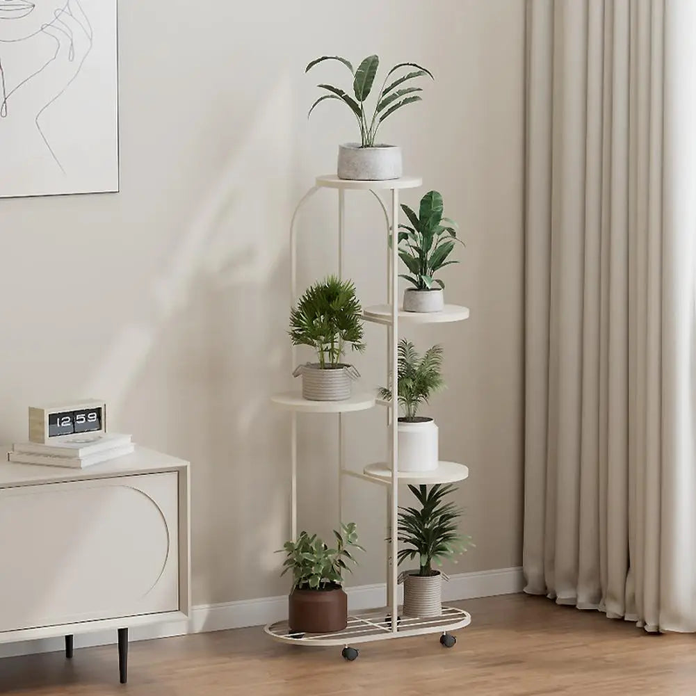 HiMISS Metal Plant Shelf For Indoor Outdoor Home Display Stand