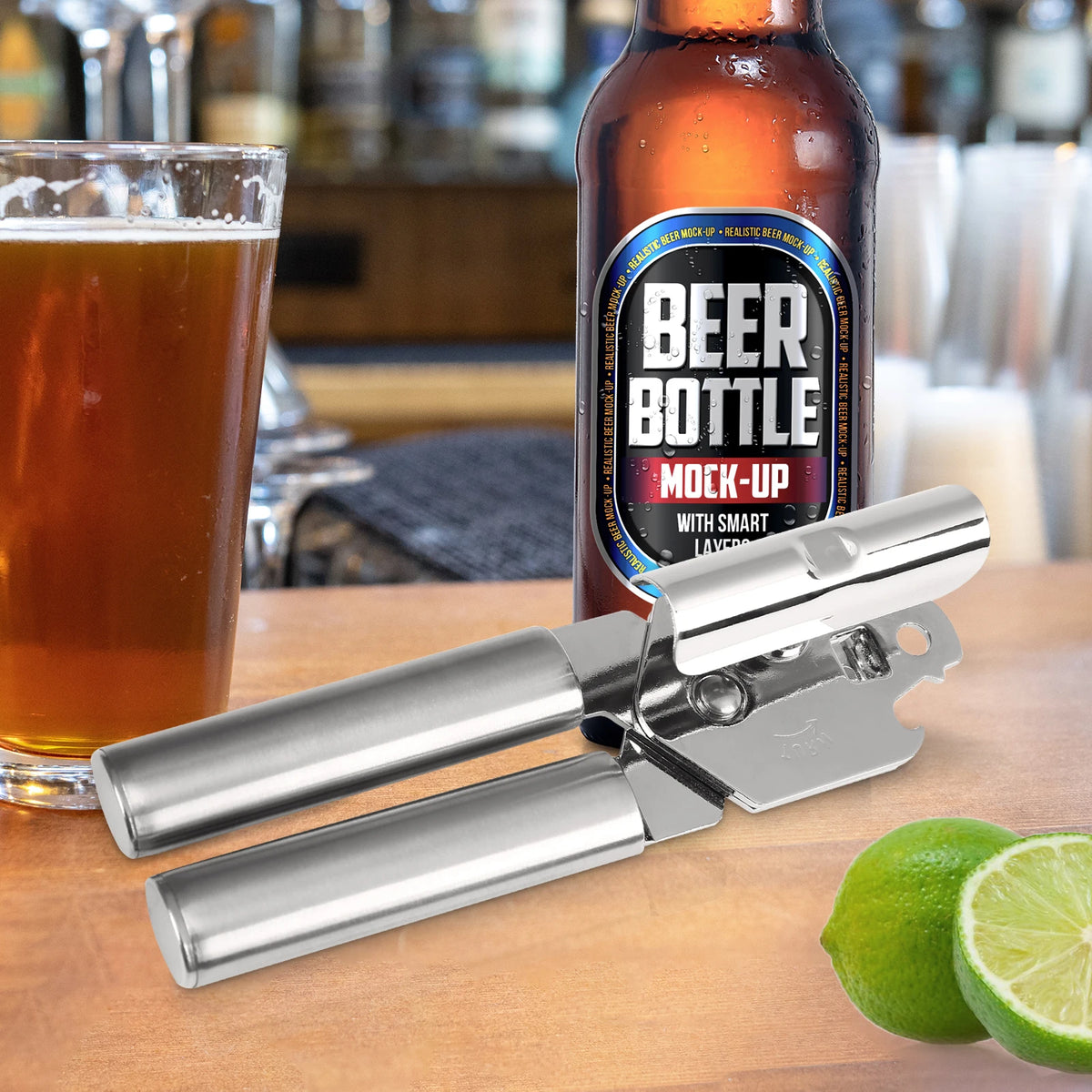 Stainless Steel Manual Can Opener With Safe Side Cutting Blade