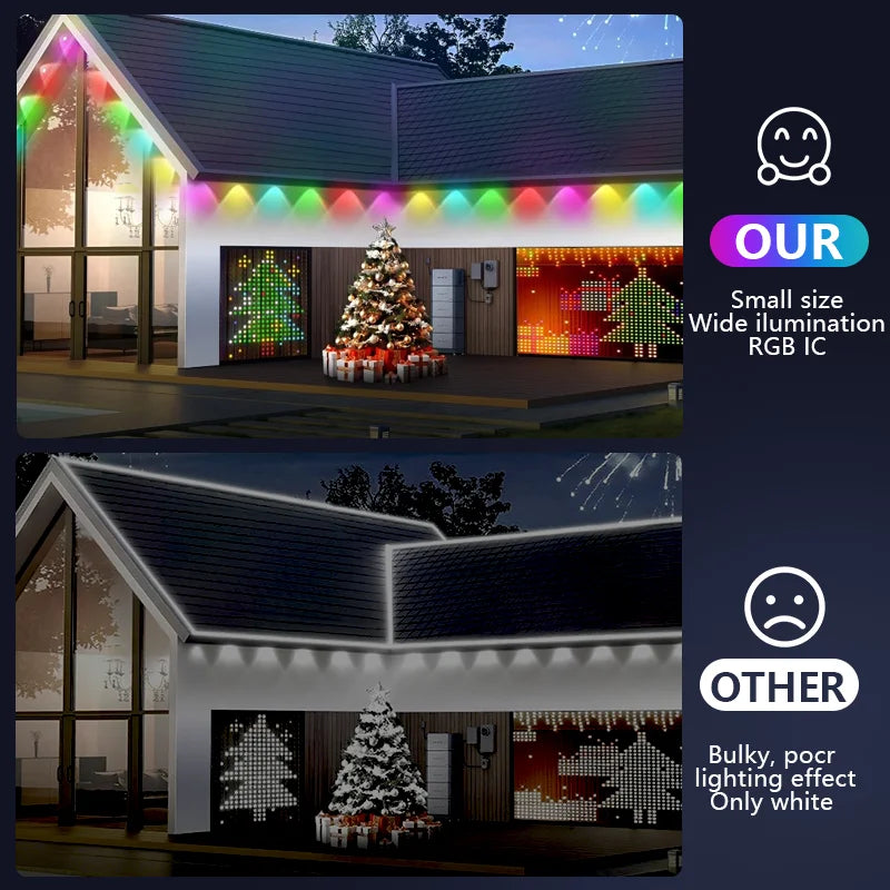 Mimirgb Smart Permanent Outdoor String Lights With 75 Scenes