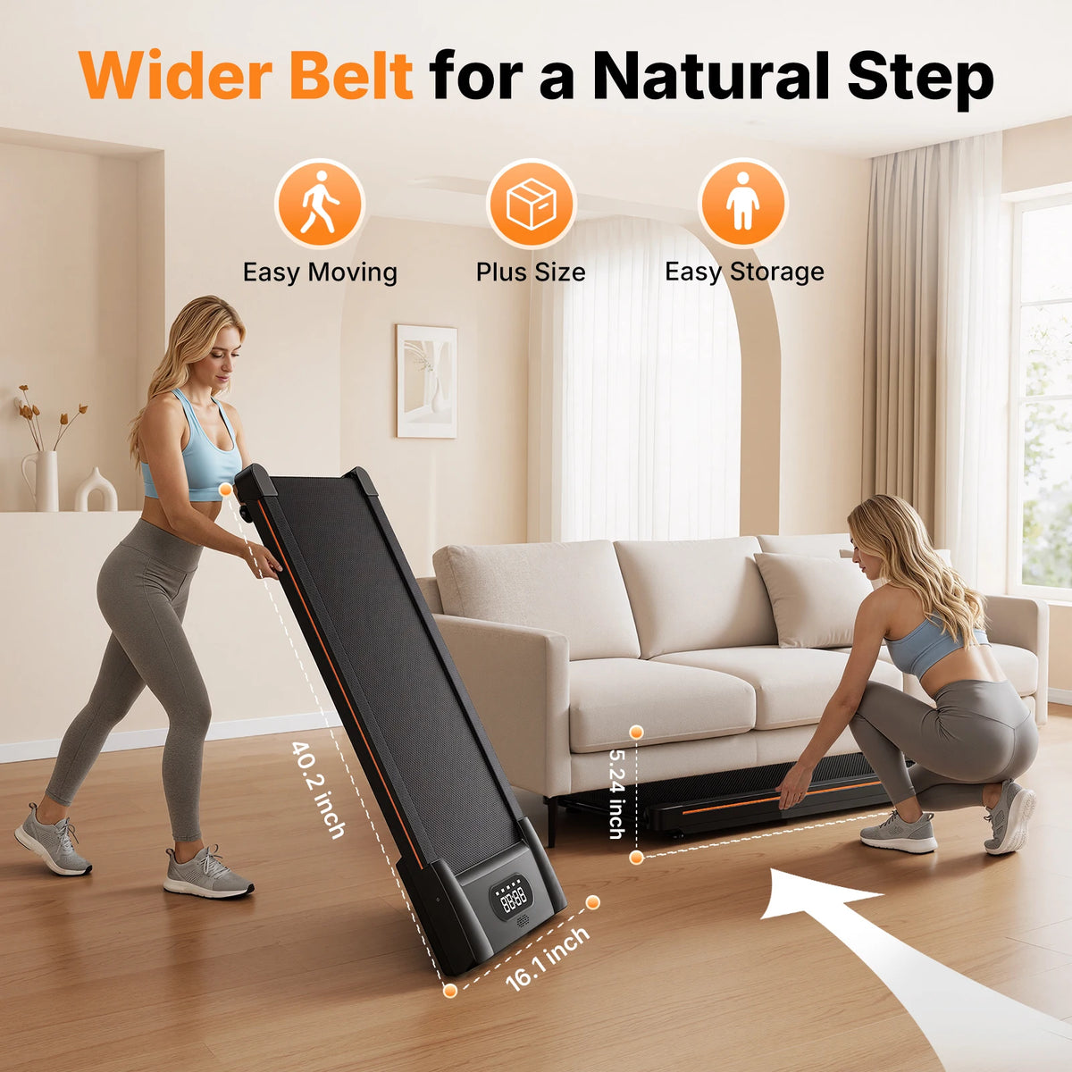 Merach 2in1 Walking Treadmill With Led Display And Bluetooth
