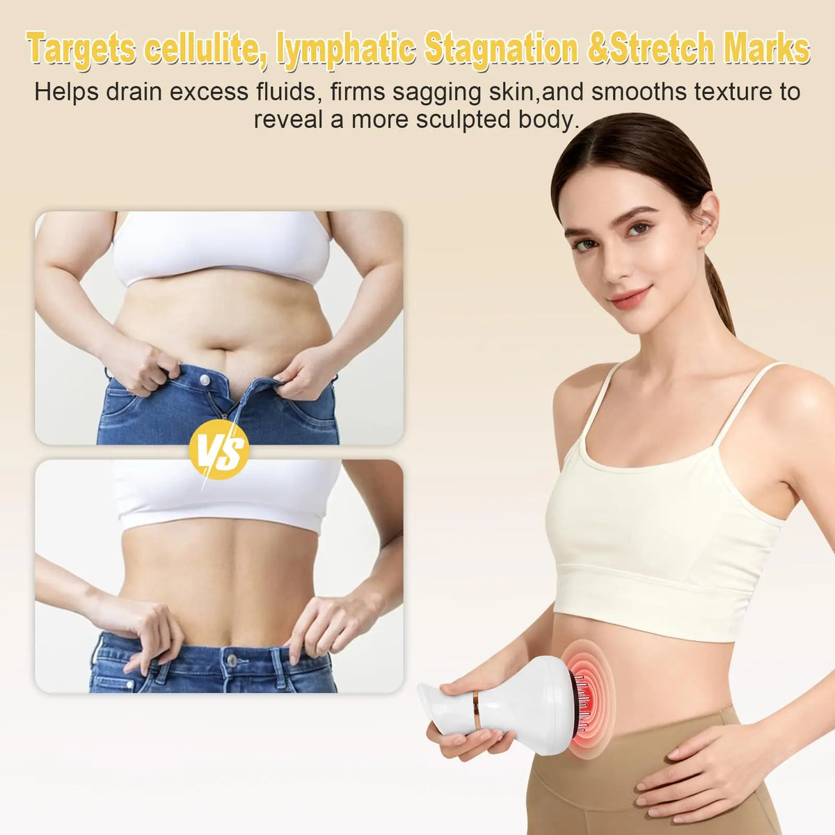 Jitesy Portable Heated Lymphatic Drainage Body Sculpting Device