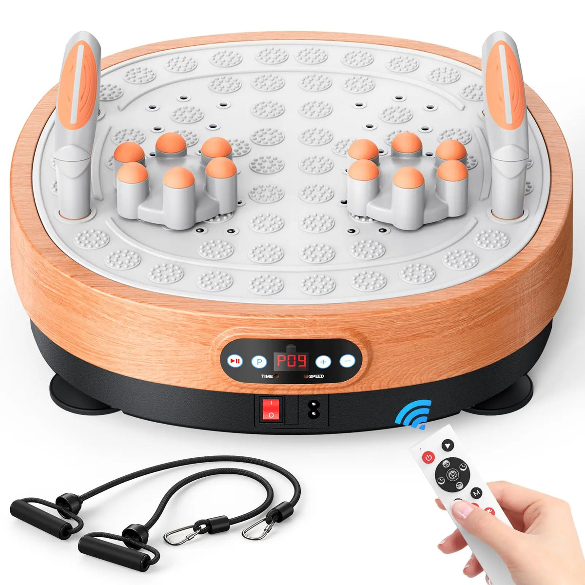 MERACH Vibration Plate Exercise Machine Vibration Plate Lymphatic Drainage Massager Whole Body Vibration Plate Helps Weight Loss