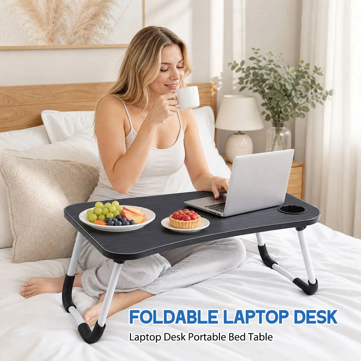 Multifunctional Portable Laptop Bed Desk With Drawer