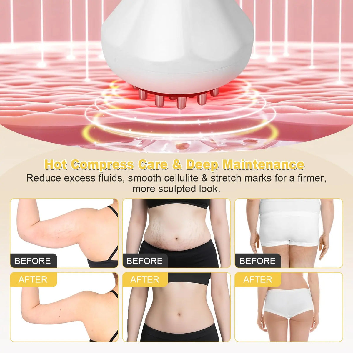 Jitesy Portable Heated Lymphatic Drainage Body Sculpting Device