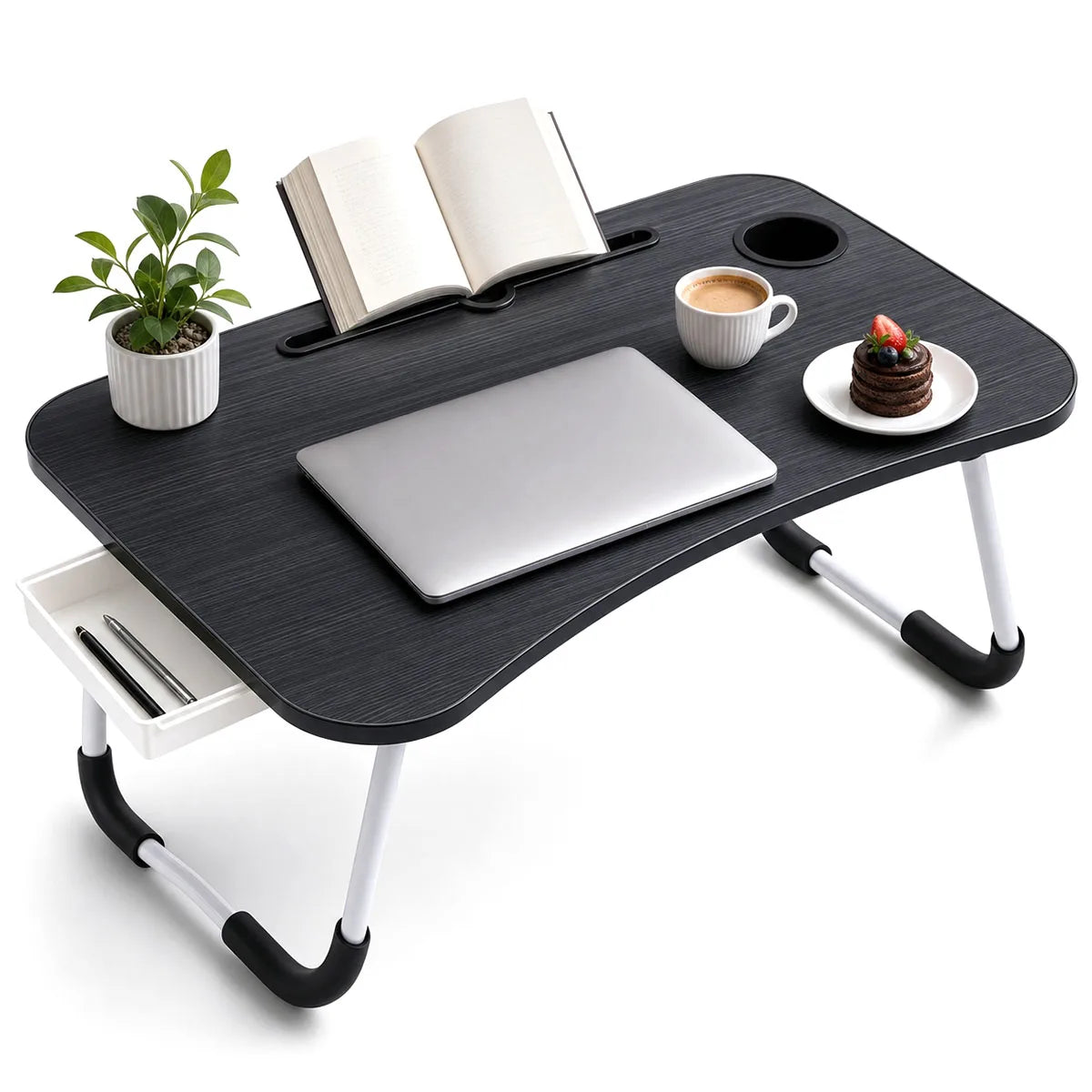 Multifunctional Portable Laptop Bed Desk With Drawer