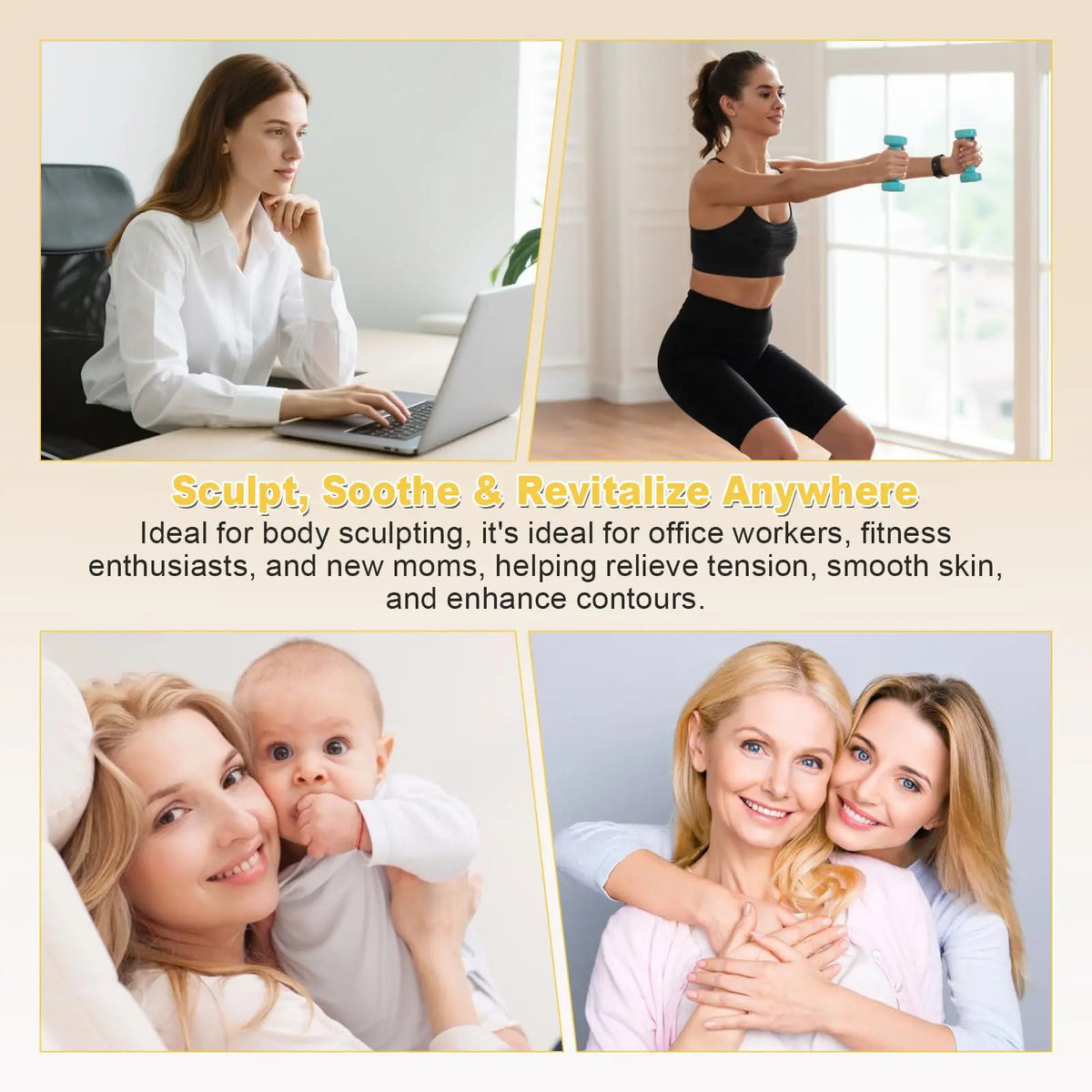 Jitesy Portable Heated Lymphatic Drainage Body Sculpting Device