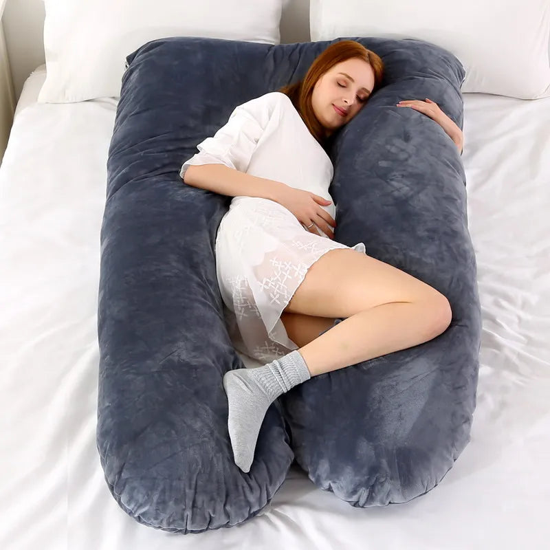 Soft Full Body Pregnancy Support Pillow For Maternal Comfort