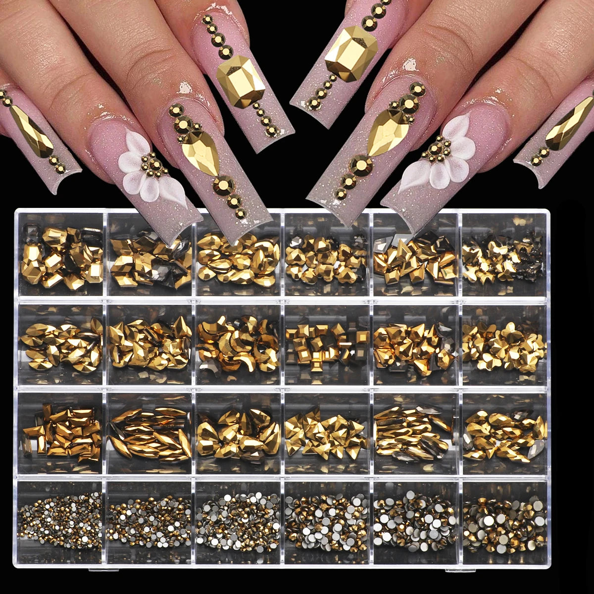 Professional 3D Multi Shape Nail Art Rhinestone Kit