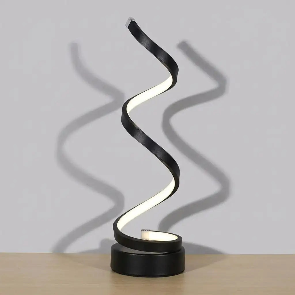 Modern Spiral USB Desk Lamp for Bedroom and Home Decor