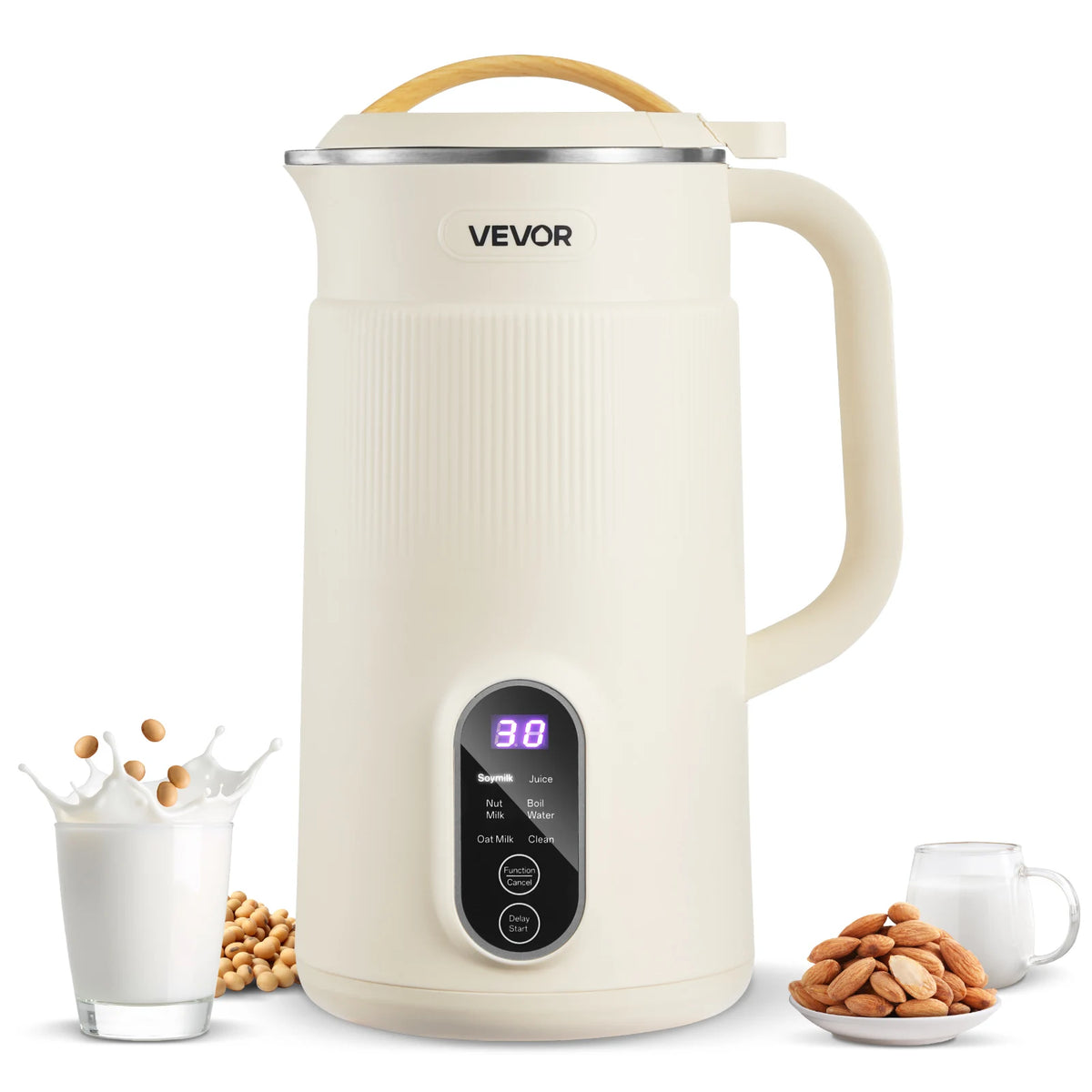Vevor 8-In-1 Electric Nut Milk Maker With Auto Clean Cycle
