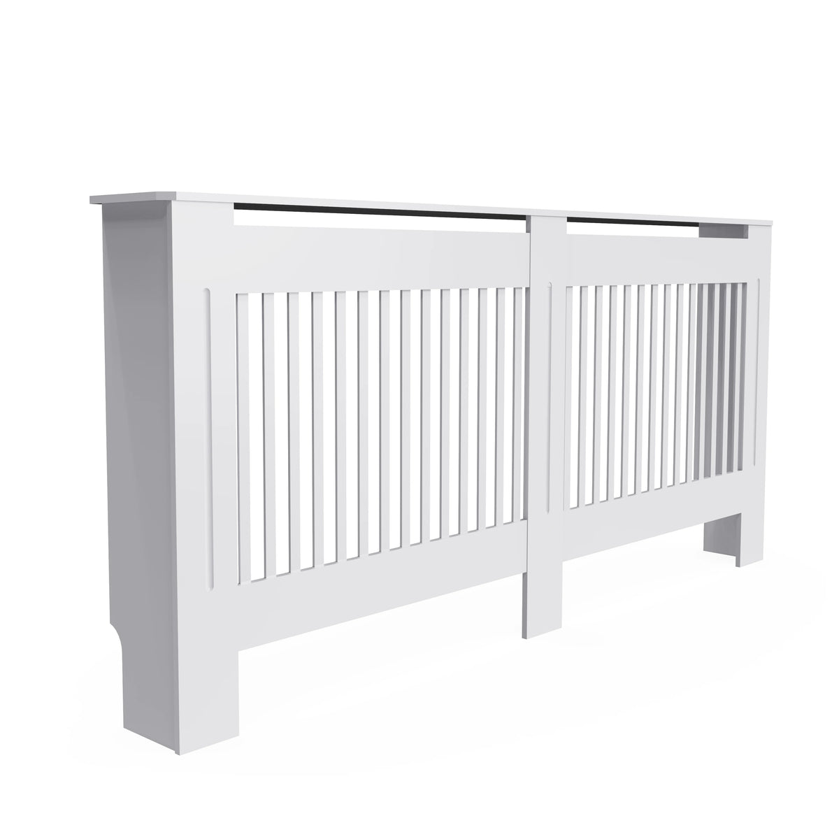 Contemporary Wooden Radiator Cover Featuring Internal Storage Shelving