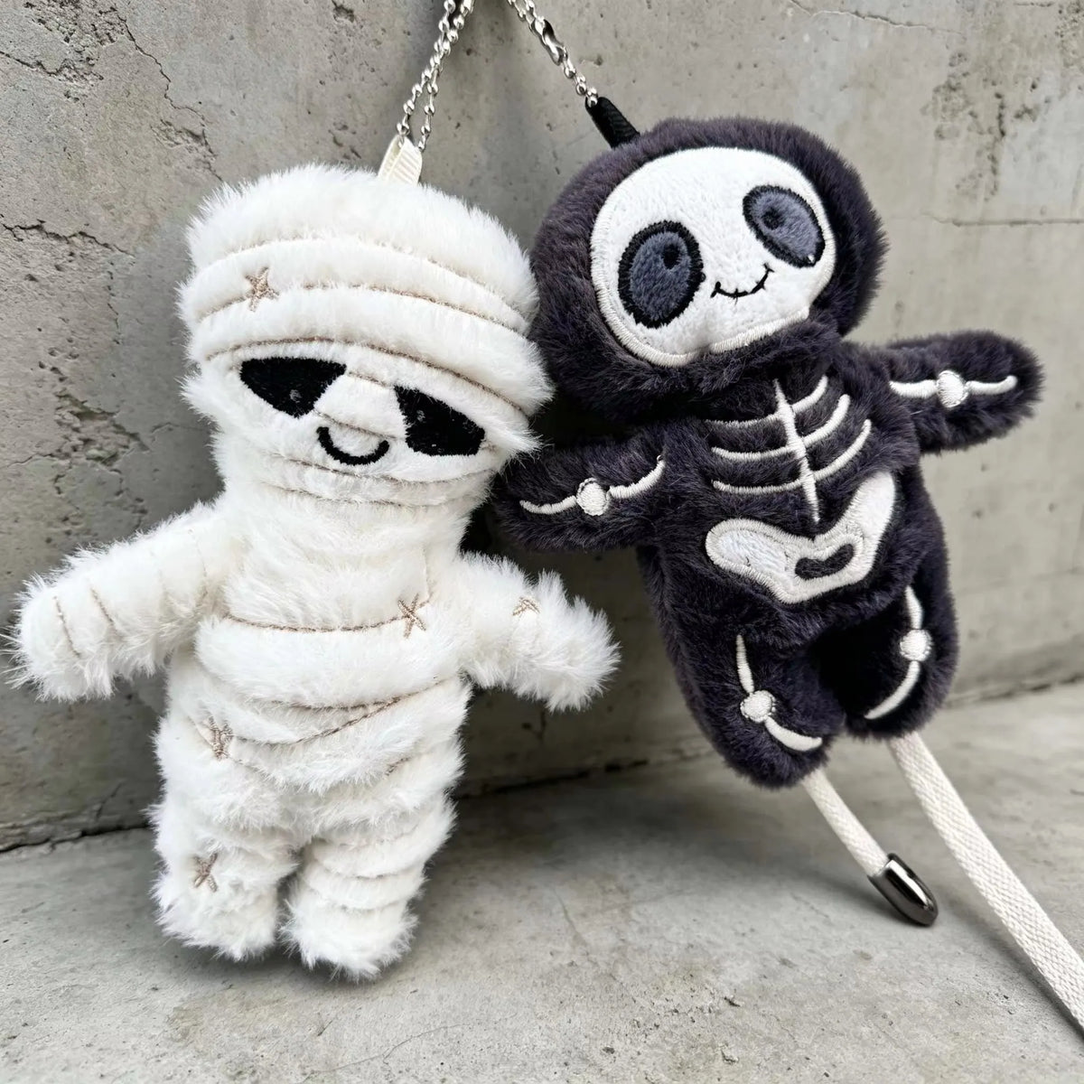 Cute Mummy Skeleton Plush Keychain Halloween Bag Pendant Gift