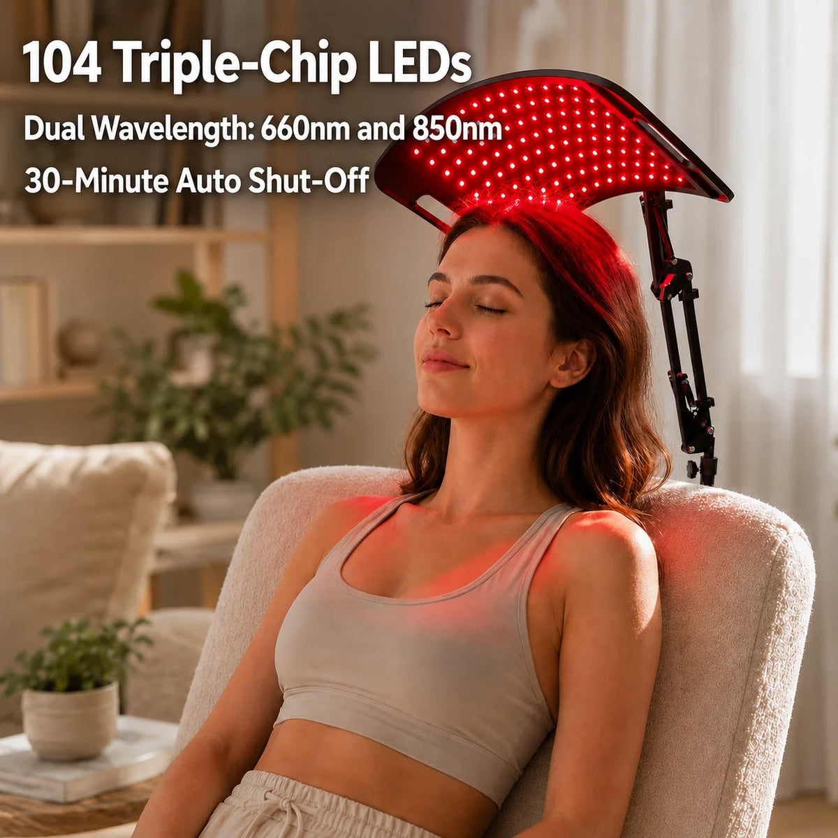 Near Infrared Light Therapy Panel With Adjustable Timer