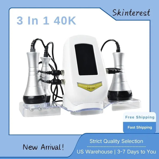 Skinterest 3 In 1 40K Cavitation Machine Face Body Lifting
