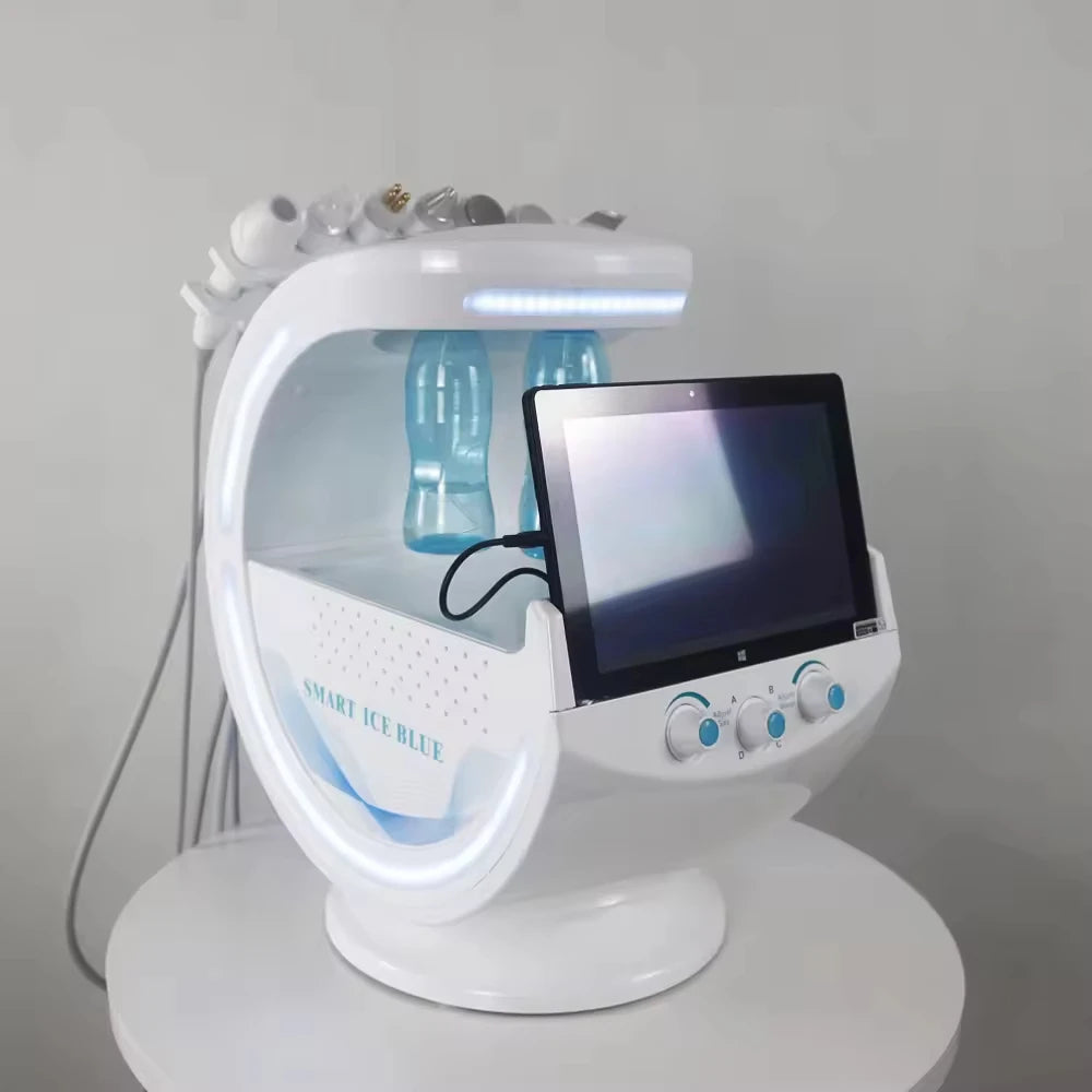7 in 1 Hydr- Facial Skin Care Ultrasonic Rejuvenation Dermabrasion Hyperbaric Oxygen Face Device for Deep Cleansing Hair Removal