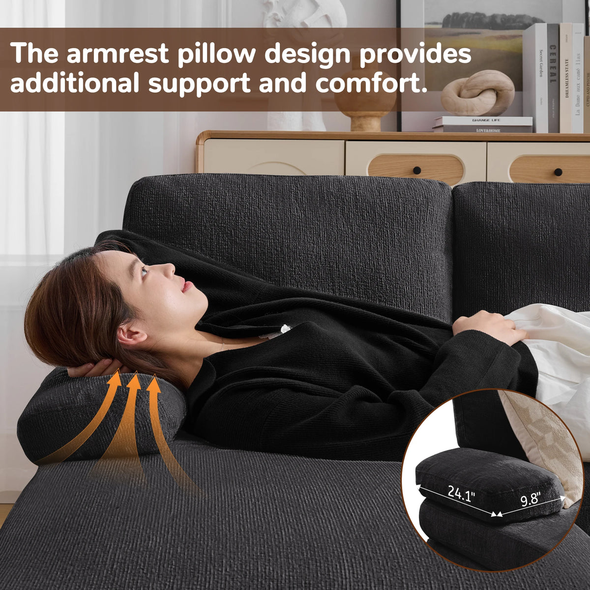 Korser Modern U Shaped Sectional Sofa Featuring Removable Cushions