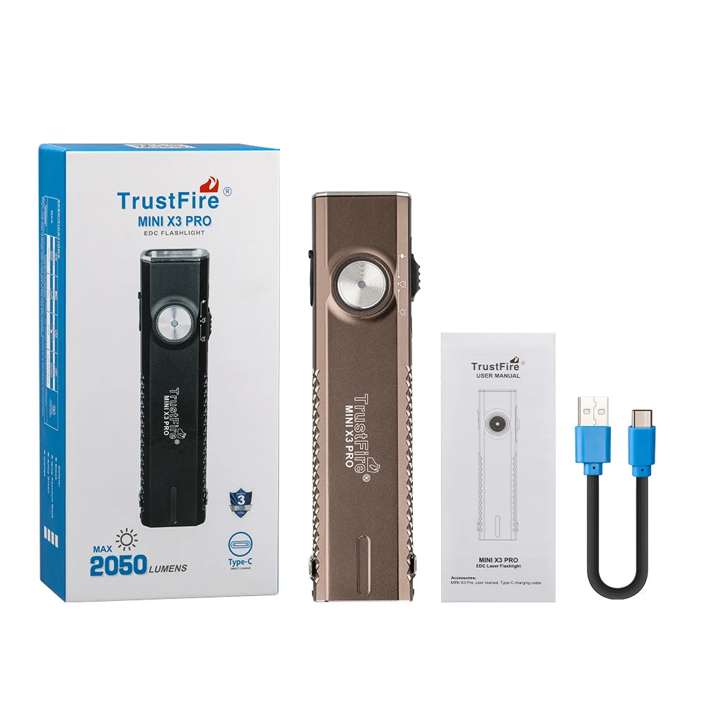 TrustFire Minix3 Pro Rechargeable LED Flashlight With UV And Waterproof