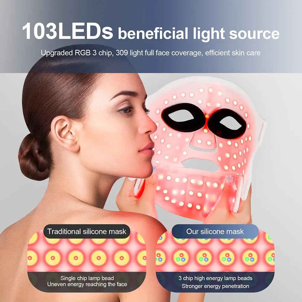IebiLife Flexible Wireless LED Face Mask For Skin Rejuvenation