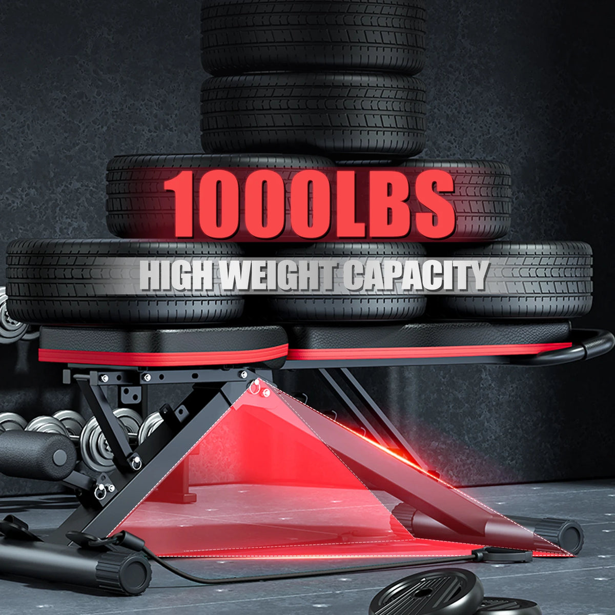 Adjustable Foldable Dumbbell Weight Bench For Complete Home Training