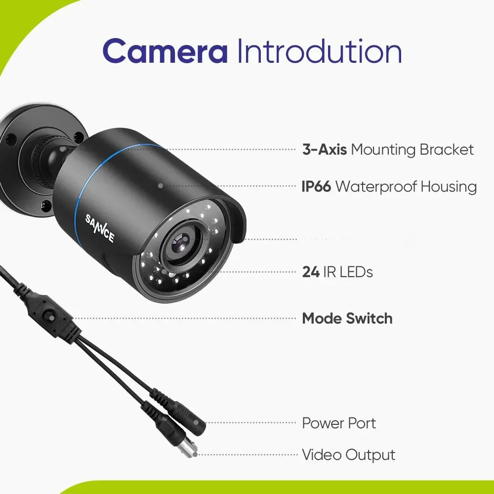 Sannce 1080P Outdoor Bullet Cctv Security Camera For Home Surveillance