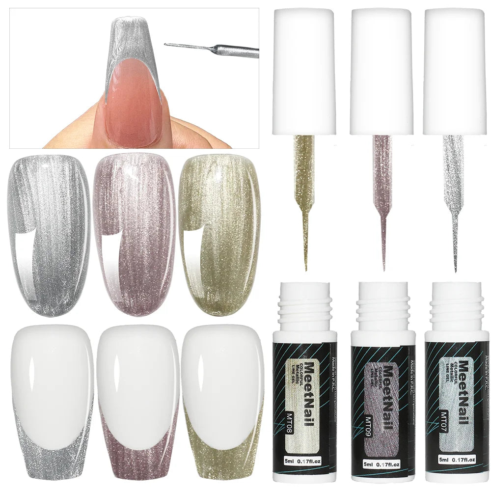 Soak Off UV Gel Nail Art Reflective Glitter Polish Kit