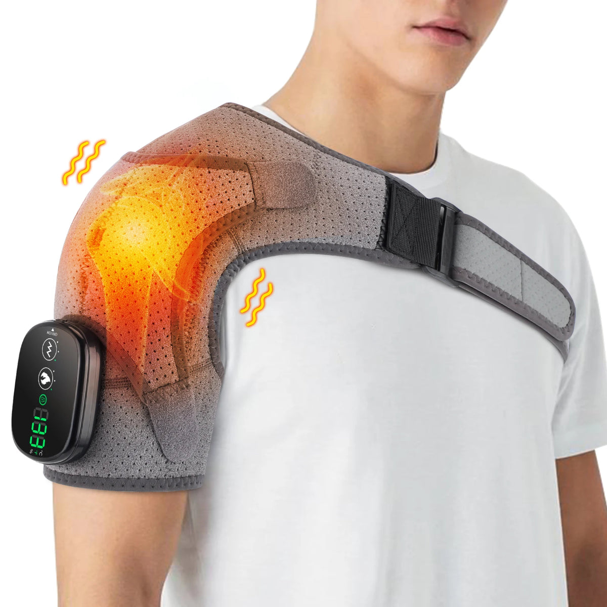 PASTSKY Electric Shoulder Heating Pad Vibration Hot Compress For Back Knee