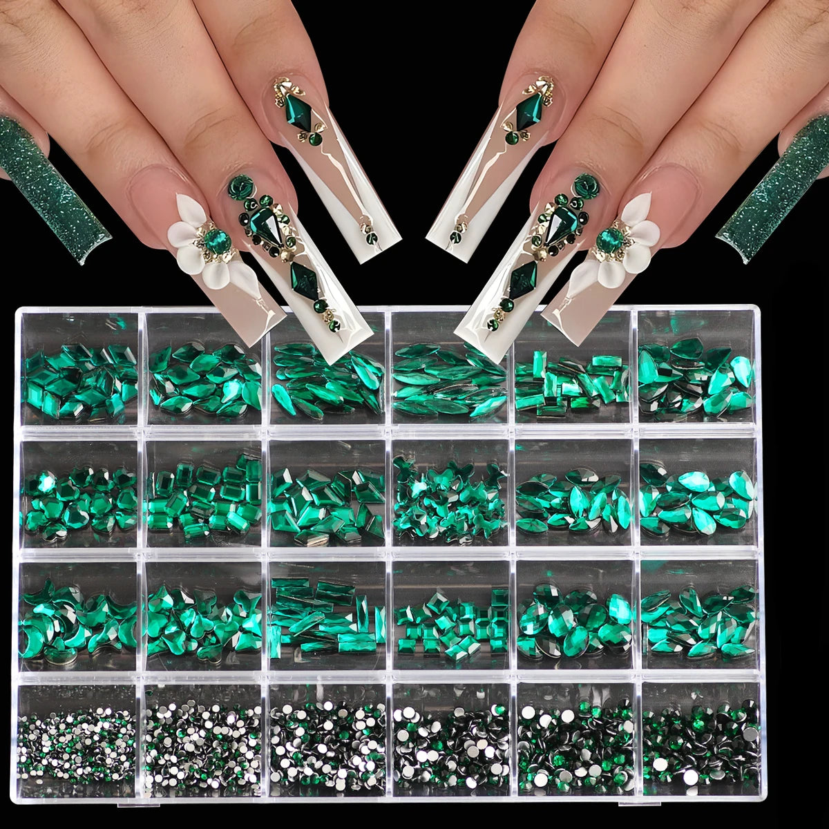 Professional 3D Multi Shape Nail Art Rhinestone Kit