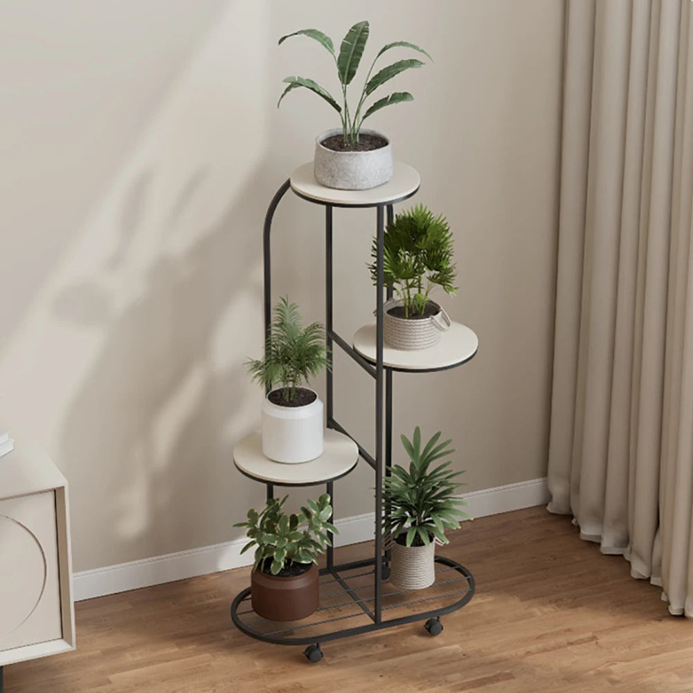 HiMISS Metal Plant Shelf For Indoor Outdoor Home Display Stand