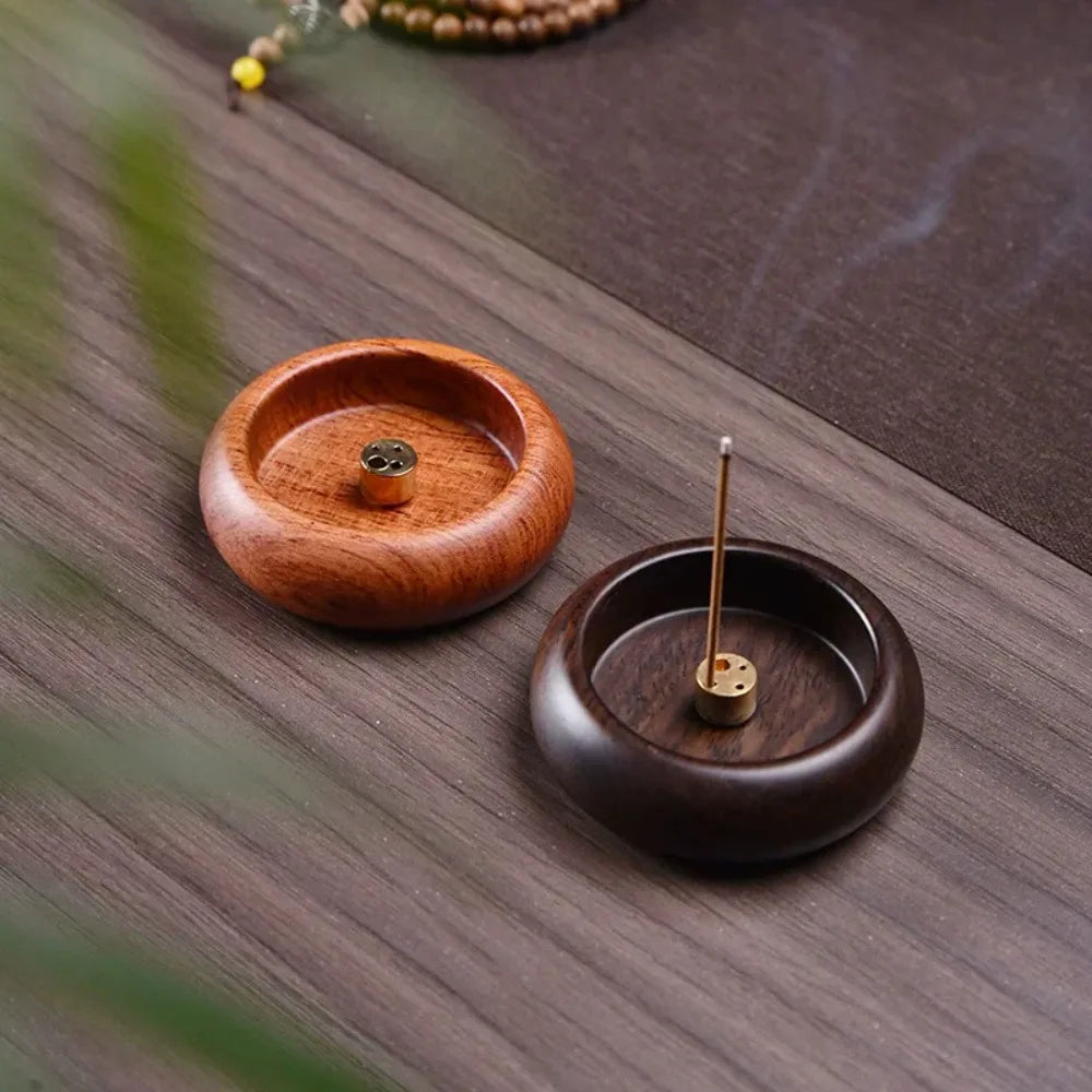Wooden Incense Burner With Ash Catcher For Meditation Room Decor