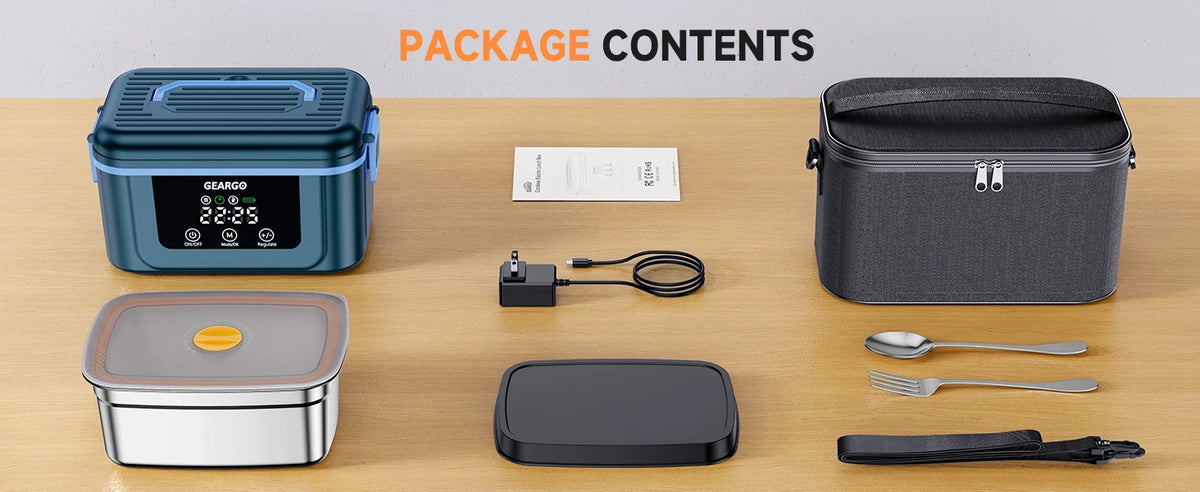 Cordless Rechargeable Electric Self Heating Lunch Box For Daily Carry