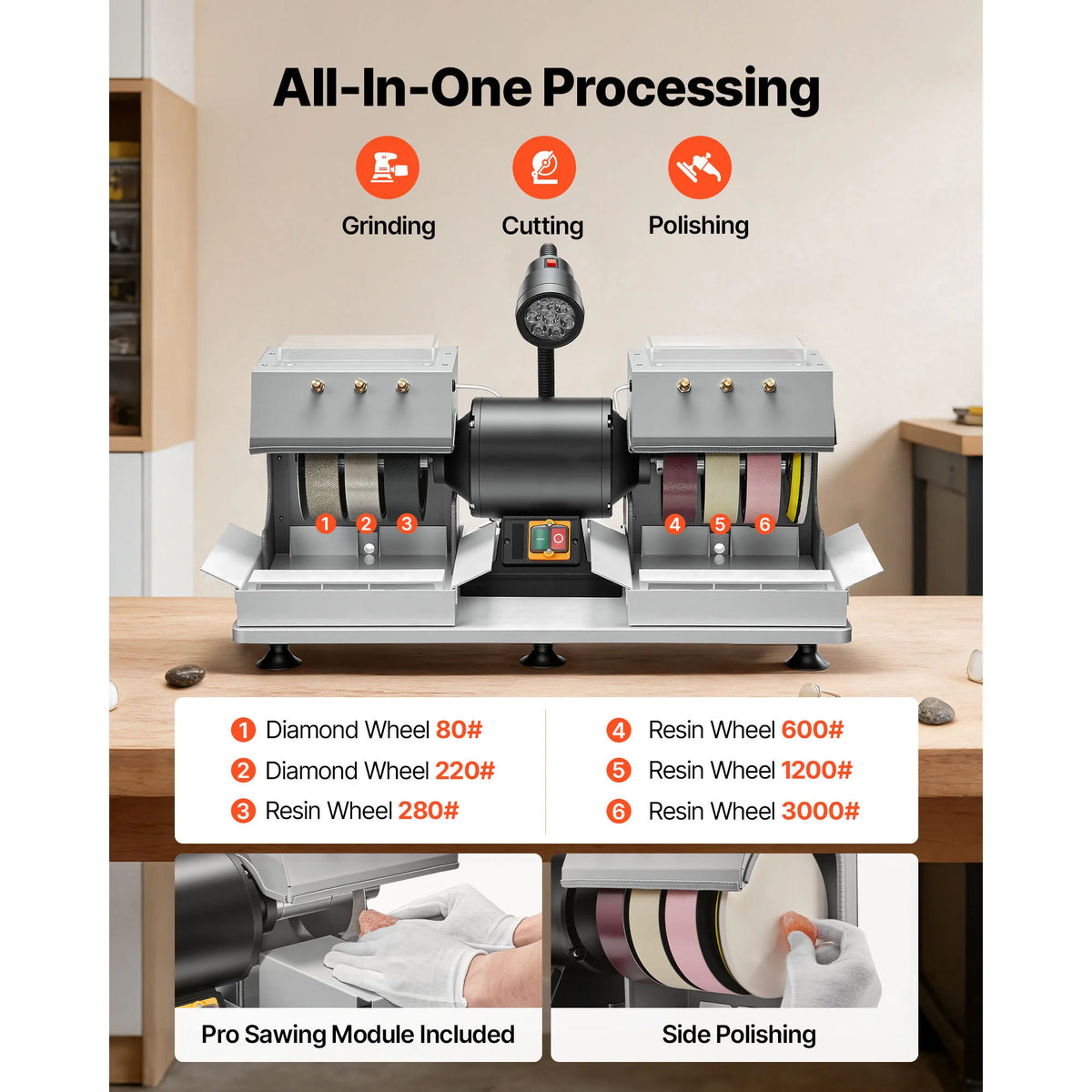 Succebuy Cabbing Machine Lapidary Equipment For Gemstone Grinding
