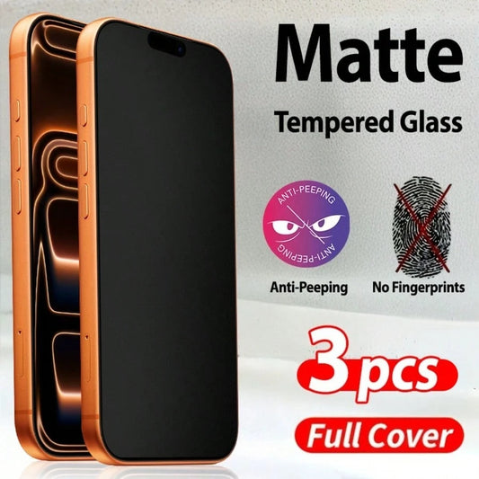 Matte Anti Spy Tempered Glass Screen Protector For iPhone