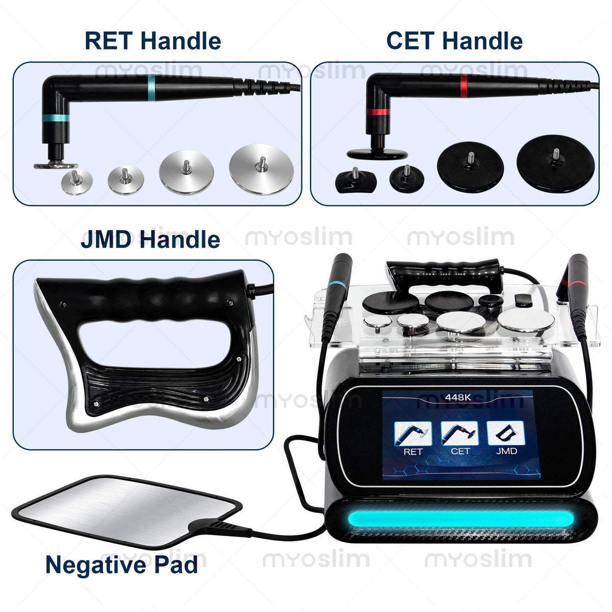 448KHZ Indiba Tecar Therapy Machine CET RET Diathermy RF Physiotherapy Equipment Skin Tightening Body Slimming Anti Aging Pain