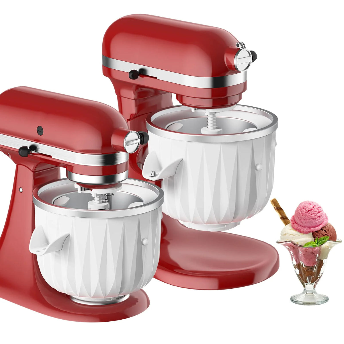 Premium Ice Cream Maker Attachment Compatible With KitchenAid Mixer