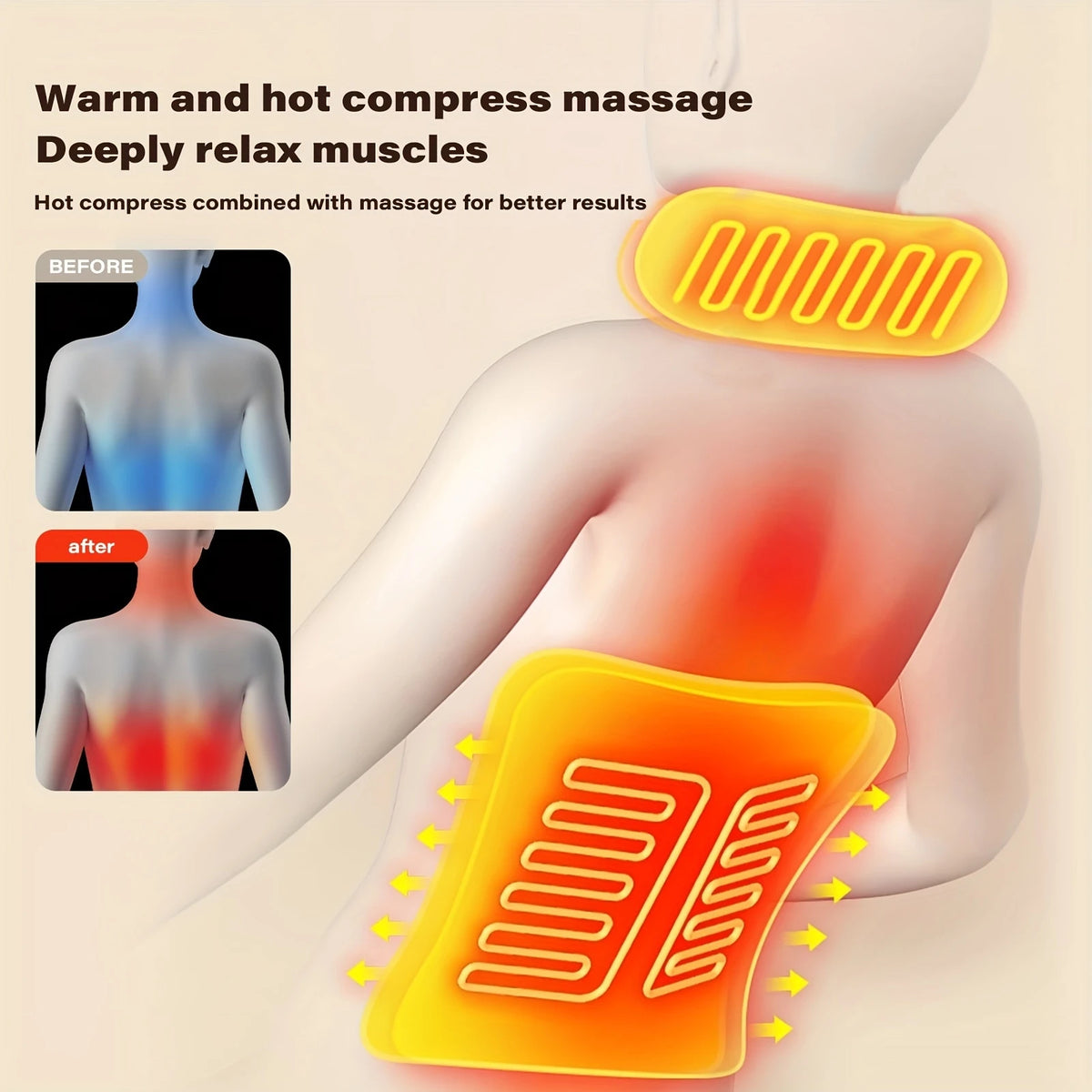 Ekmoey Full Body Shiatsu Massage Mat with 10 Vibration Motors