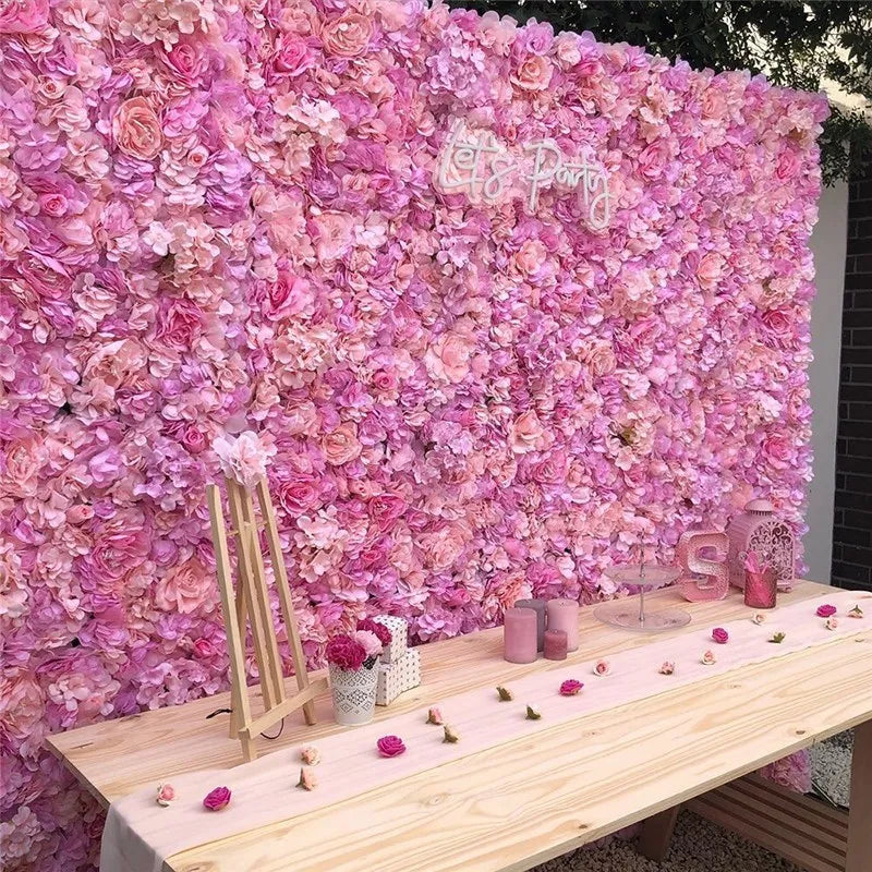 Meihon Artificial Flower Wall Backdrop For Wedding Party Photo Decor