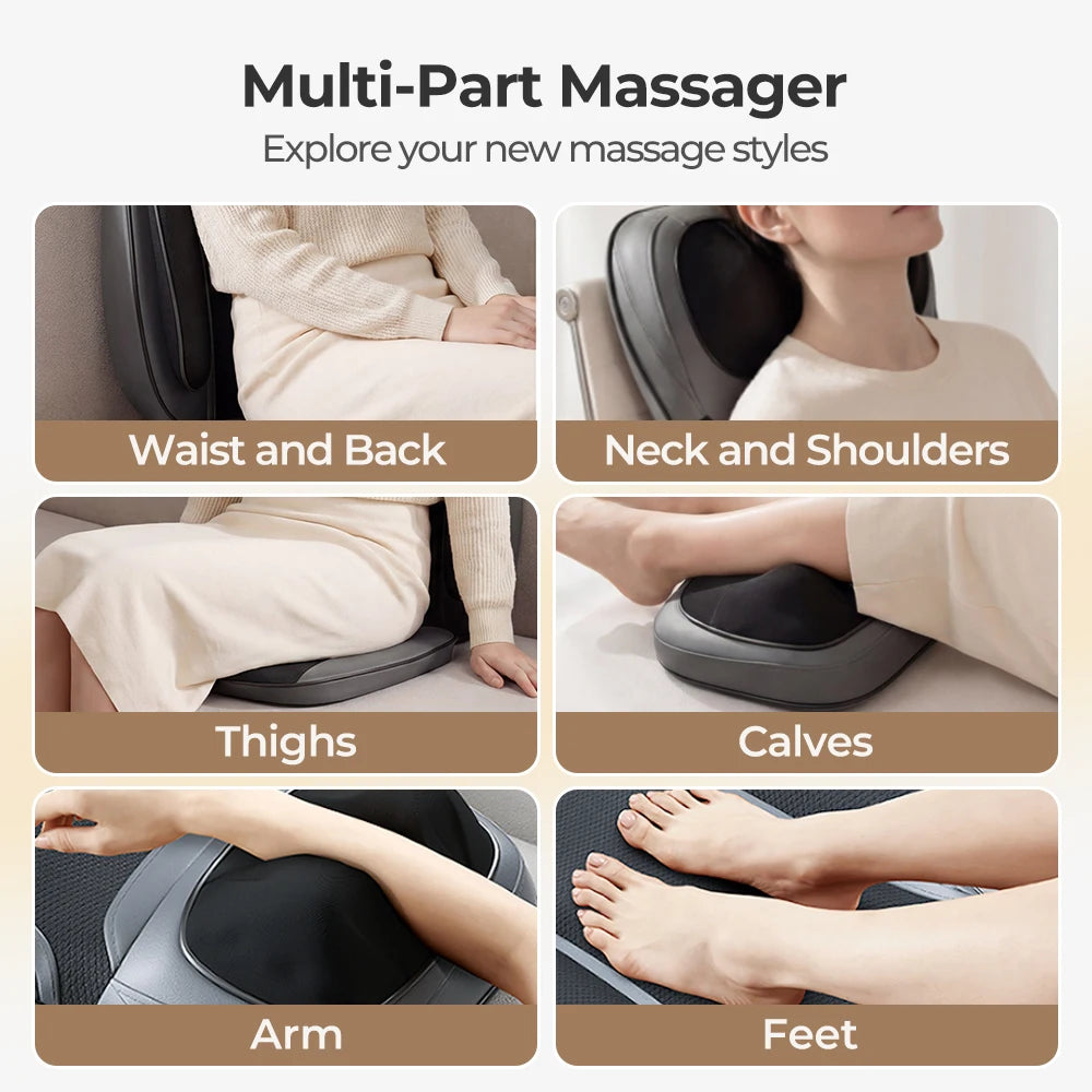 Homemassa Shiatsu Neck And Back Massager Pad With Heat