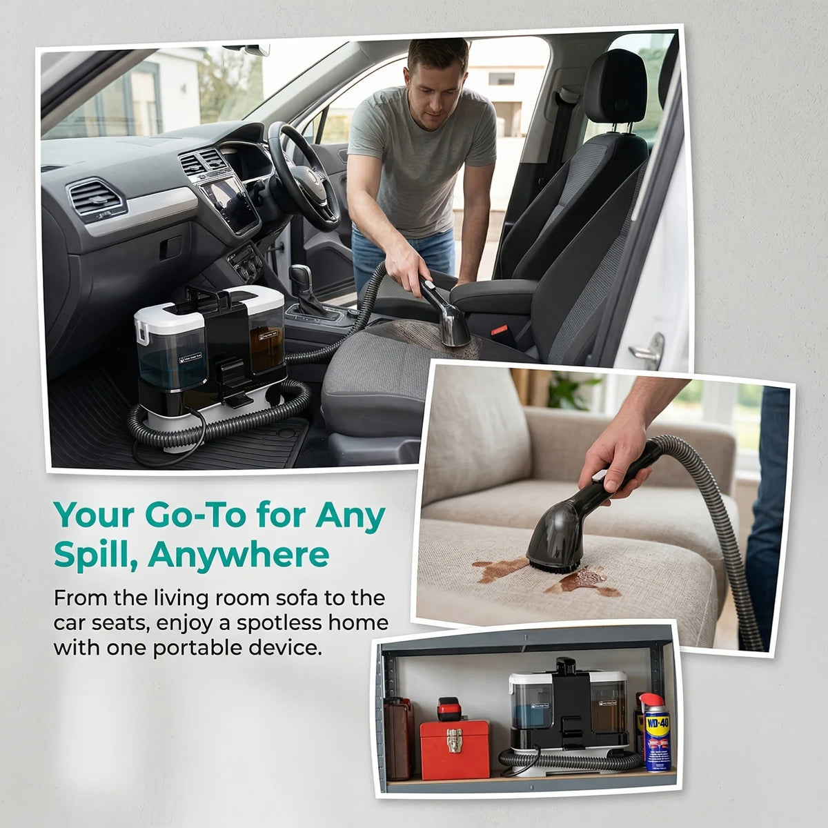 Lubluelu V2 Portable Carpet Upholstery Spot Cleaner Vacuum