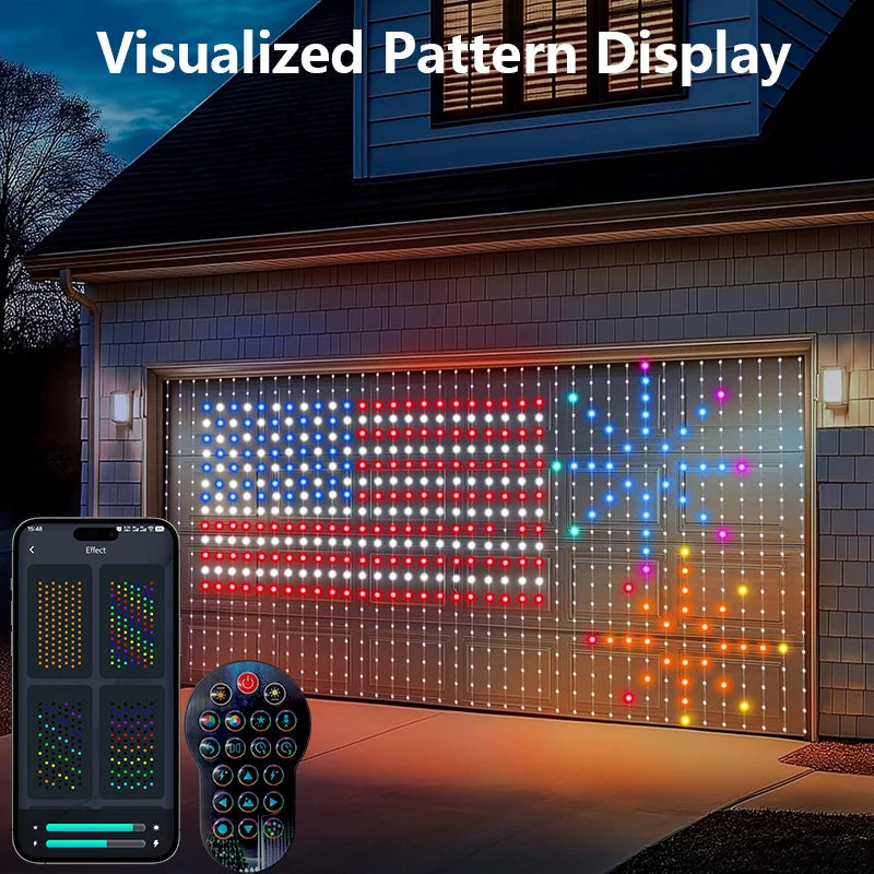 GCTECHING Smart RGBIC LED Curtain Lights With App Music Sync