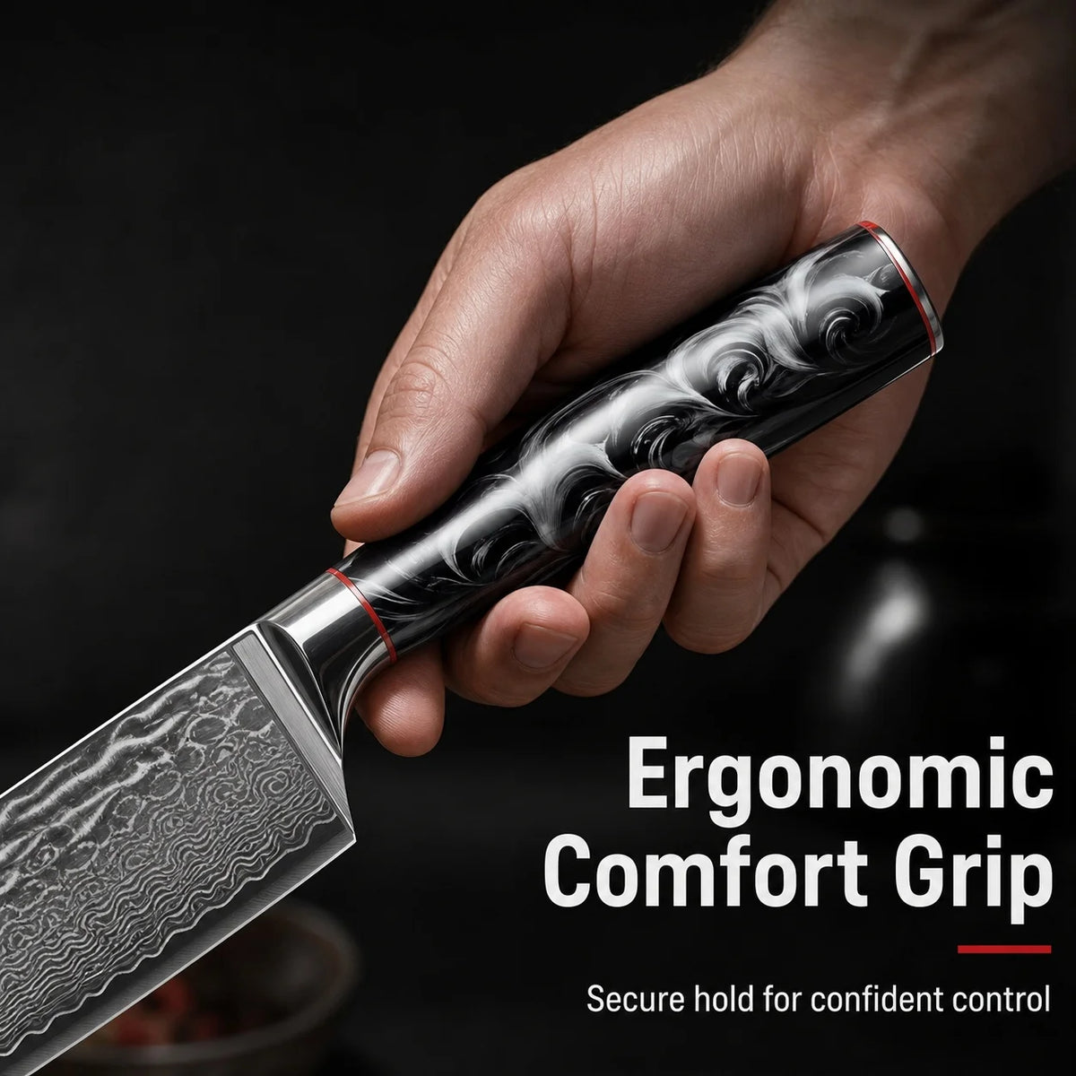 Woodfone Damascus Steel Kitchen Knife For Professional Culinary Work