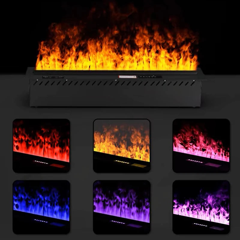 AFLYEVER 3D Atomizing Electric Fireplace With Realistic Flame Simulation