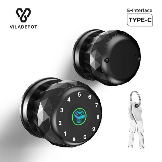 Viladepot Bluetooth Smart Door Lock Fingerprint Passcode App Control